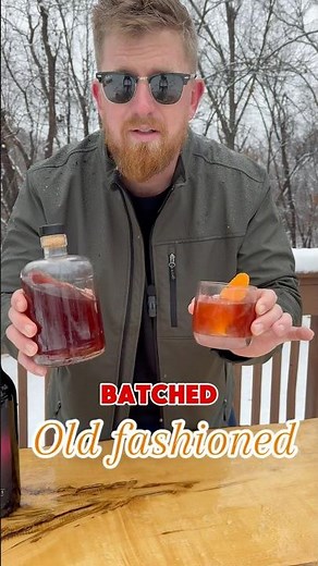 Batched old fashioned recipe 🥃 #batchedoldfashioned #oldfashioned #batchedcocktails