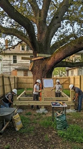 Built a FAMILY TREEHOUSE From Scratch! (Timelapse) #timelapse #treehouse #diy #backyard