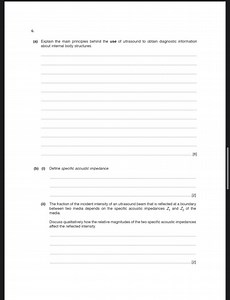 (a) Explain the main principles behind the use of ultrasound to... | Filo
