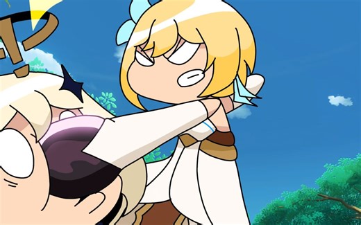 【原神整活】派蒙：旅行者变的好硬啊！(指铁拳)