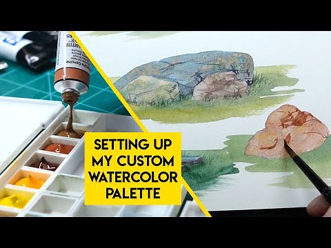 Curating my perfect LANDSCAPE watercolor palette ✶ Setup, color mixing, painting