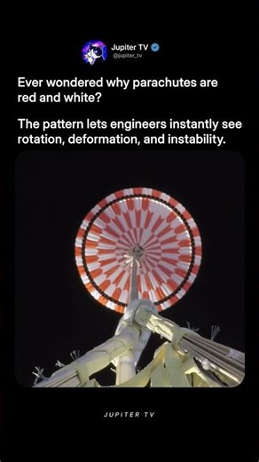 Why Parachutes Are Red and White 🤔