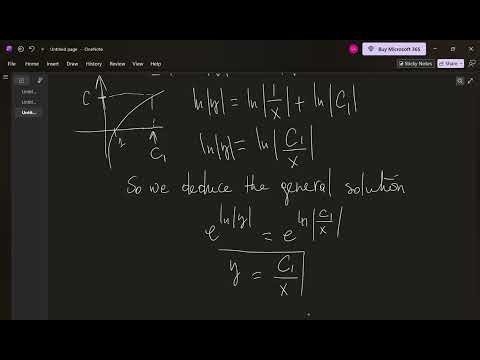 TD2 Exercise 1 problem 1 | Analysis 2 | Separable differential equations