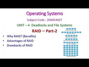 RAID Part-2 -Redundant Array Of Inexpensive Disks-Operating Systems-20A05402T-UNIT – 4