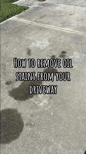 How to remove oil stains from driveways! #fyp #pressurewashing #oilstains #stains #concrete #diy