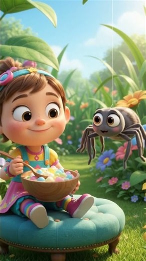 Little Miss Muffet 🕷️ Sing-Along for Kids | Nursery Rhymes For Kids #toddlersongs #shorts