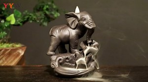 Backflow Incense Burner Ceramic Incense Holder Elephant