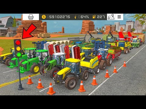 Create Biggest Traffic With All Vehicles In Fs18 | Fs18 Multiplayer | Timelapse |