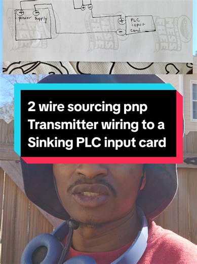i am talking about wiring a 2 wire analog sourcing sensor/transmitter to a plc analog input card(Sinking). #controls #automation #automationlife #pnp #npn