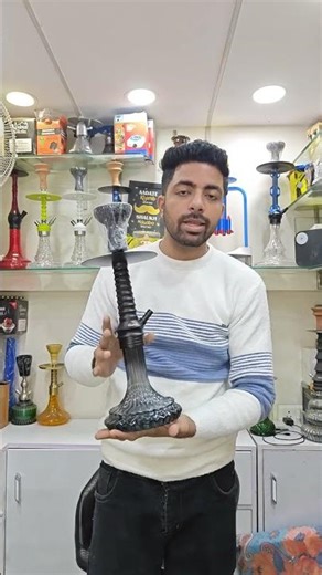 Russian Black Mini Monster Hookah | Krishna Hookah | Cheapest Hookah Shop