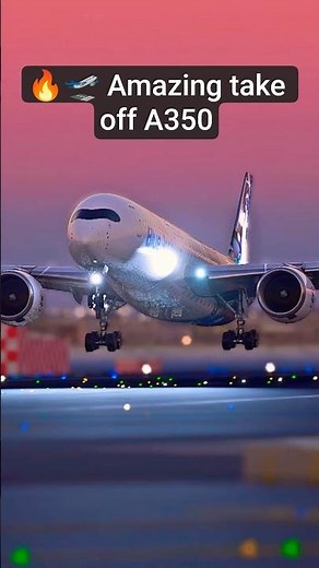 Airbus A350 Taking Off from Dubai 🇦🇪✈️ | Smooth Power Departure #shorts