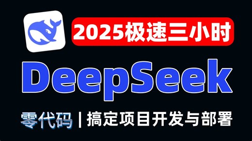 【2025极速三小时】DeepSeek Cursor Devbox Sealos带你零代码搞定实战项目开发部署视频教程，基于AI完成项目的设计、开发、测试、联调