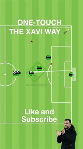 ONE-TOUCH the Xavi way | One-Touch Tiki Taka Passing Drill #Shorts