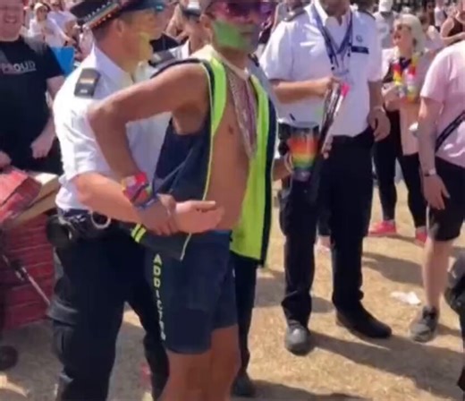 The British police in action.