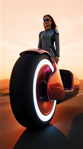 Tesla’s New Uni-Wheel Car 🤯 | The Future of Transportation is Here! #smartcar #smartvehicles #shorts