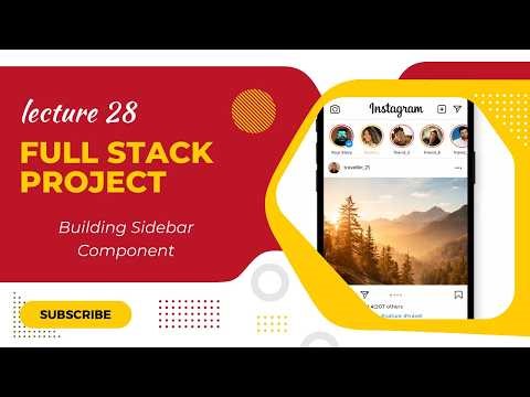 Instagram Clone Tutorial | Building Sidebar Component 📌 | React + Tailwind | Lecture 28