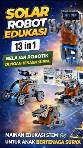 Fun Experiment: 13-in-1 Solar-Powered Robot, Educational Toy for Kids #shorts