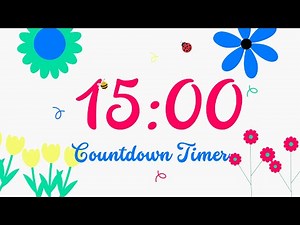 15 Minute Timer with Relaxing Music and Alarm | Spring Countdown Timer