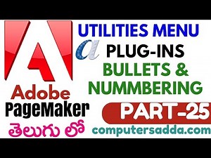 Adobe Page maker in Telugu 25 (Bullets & Nummbering) (www.computersadda.com)