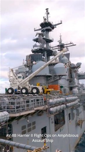 AV-8B Harrier II Flight Ops on Amphibious Assault Ship