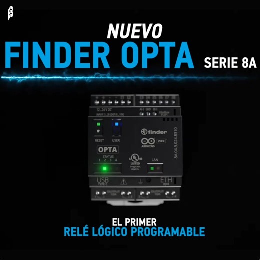La experiencia industrial de Finder se une a la innovación de código abierto de Arduino Pro. Opta es el primer relé lógico programable, tan fiable como un relé industrial Finder. Innovador y conectado con Ethernet, red Wi-Fi, tecnología Bluetooth® Low Energy. Programable sin licencias utilizando Arduino IDE 2.0.0 o con lenguajes de programación como LADDER, FBD o IEC/EN 61131. Garantiza los más altos niveles de seguridad informática gracias a la presencia de un criptochip integrado. 𝗣𝗢𝗧𝗘𝗡𝗧
