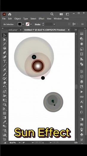 How to Make Sun Effect use Flare Tool in Adobe Illustrator #flare #adobe #illustrator #shorts