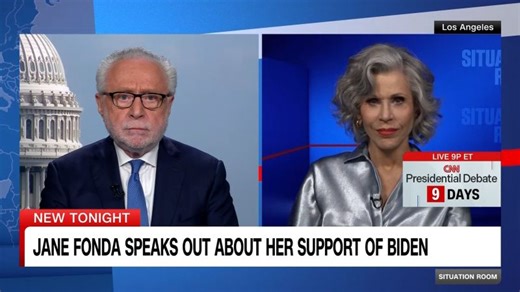 Jane Fonda tells Wolf why she's supporting Biden in an \"existential\" 2024 race