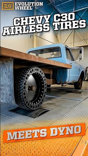 Chevy C30 Airless Tires Meet Dyno!