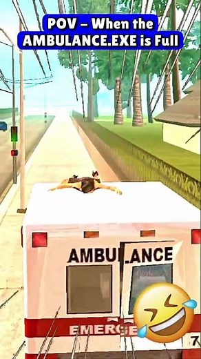 DRIVER when the AMBULANCE.EXE is Full...😎💀🔥🤣⚡️(Part 379) - #gtag #cj #funny #gtaindia #gtarp