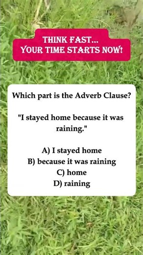 📝Which Part Is the Adverb Clause? #shorts #riddle