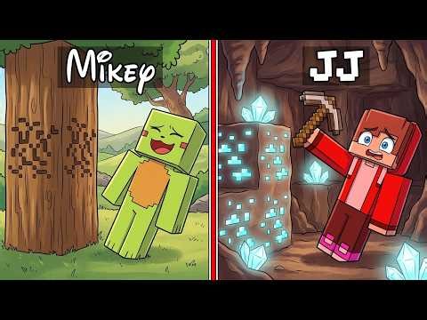 JJ And Mikey Can't TOUCH The BLOCKS in Minecraft Maizen