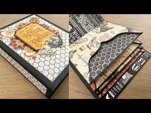Craft Smarter, Not Harder! DIY Mini Album Using ONLY 4 Sheets of Paper + Ornate Gatefold Die