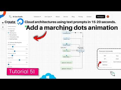 AI Line Studio Tutorial 51: Marching Dots Animation DigitalOcean Diagram