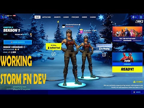 HOW TO GET A FORTNITE DEV ACCOUNT WORKING AFTER PATCH NOW! (every Skin) Join Parties! | Storm Fn