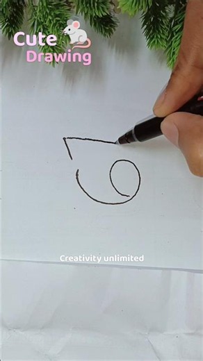🐭 Easy Mouse Drawing for Beginners | Step-by-Step | Ray drawing made easy #shorts #mouse #drawing