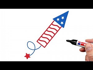 How to Draw 4th of July Fireworks
