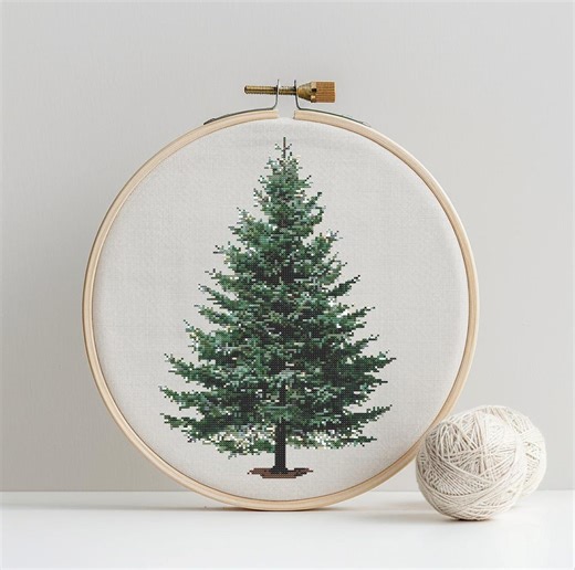 Pine Tree Cross Stitch Pattern: Winter Christmas Forest (PDF Digital Download, Pattern Keeper Compatible) - Etsy