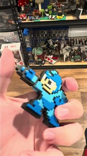 Mega man pixel figure
