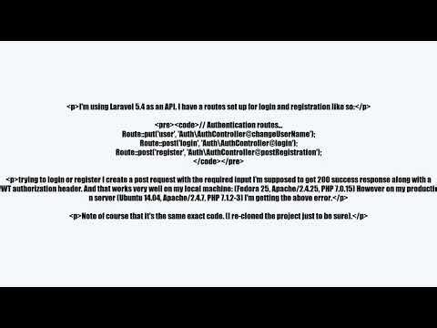 Laravel API MethodNotAllowedHttpException in RouteCollection.php line 233