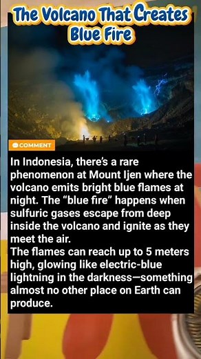 The Volcano That Creates Blue Fire