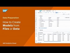 How to Create Models from Files or Data: SAP Analytics Cloud