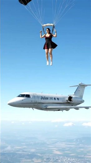 I Parachuted Onto My Moving Jet in South Korea?! 😱✈️ #minivlog #julee195