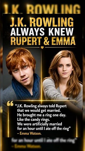 Emma & Rupert’s secret “Marriage”😱💍#harrypotter #emmawatson #rupertgrint #jkrowling #shorts #memes