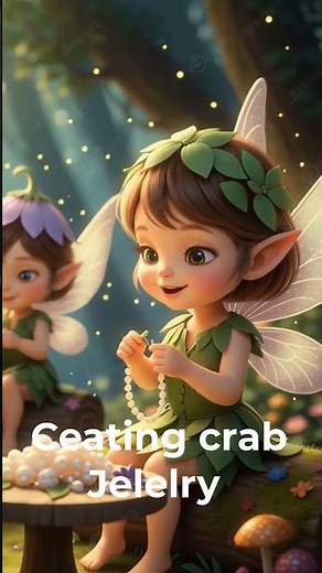 Tiny Fairy Wedding 💍🌸 Flower Dress & Crab Jewelry Magic | Cute Fantasy Story (4K AI Short)