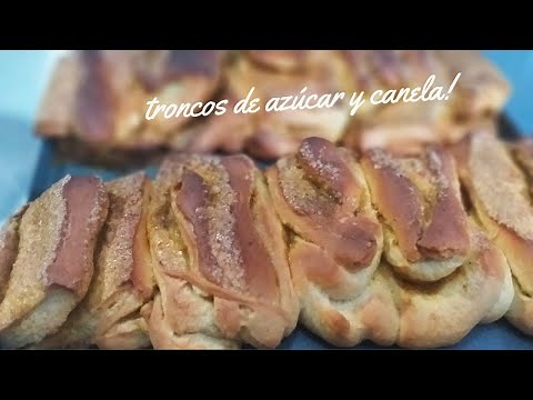 How to make sweet cinnamon and sugar bread logs step by step.