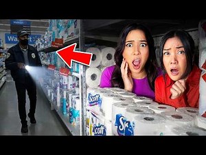 We Got Trapped Inside Walmart Overnight (We Have To HIDE!)