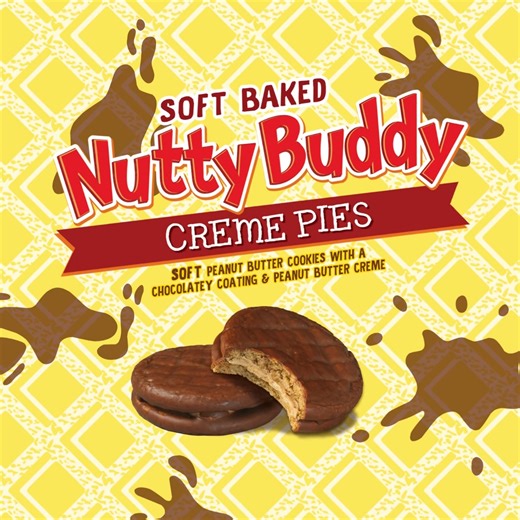 Find our NEW Big Pack Nutty Buddy® Creme Pies in stores now! They feature two soft baked cookies sandwiched with peanut butter flavored chocolate and covered in a fudge coating. To find them near you, follow the link below. #LittleDebbie #Unwrapasmile https://brnw.ch/21wRjAM | Little Debbie