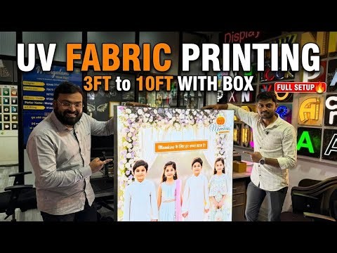UV Fabric Printing 🔥 From Material to LED Fabric Box | Full Process 🤩🚀 || DM Now For best rate📍 ||