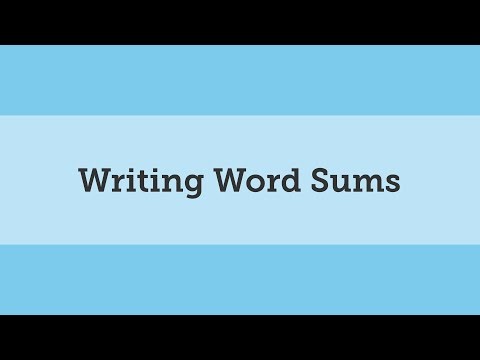 Writing Word Sums