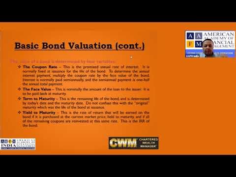 Bond Valuation - Basic Terms Clarified | CWM Course